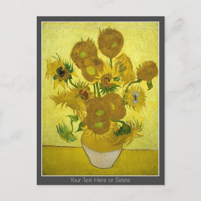 Cartão Postal Sua Cor/Texto Vincent van Gogh Sunflower 1889 (Frente)