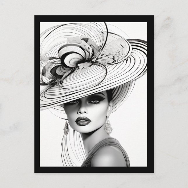 CARTÃO POSTAL SUA COROA (NEGRA E BRANCA) #2 (Frente)