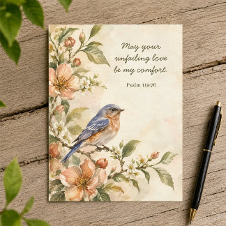 Cartão Postal Sua Fé Cristã Amor Inabalável