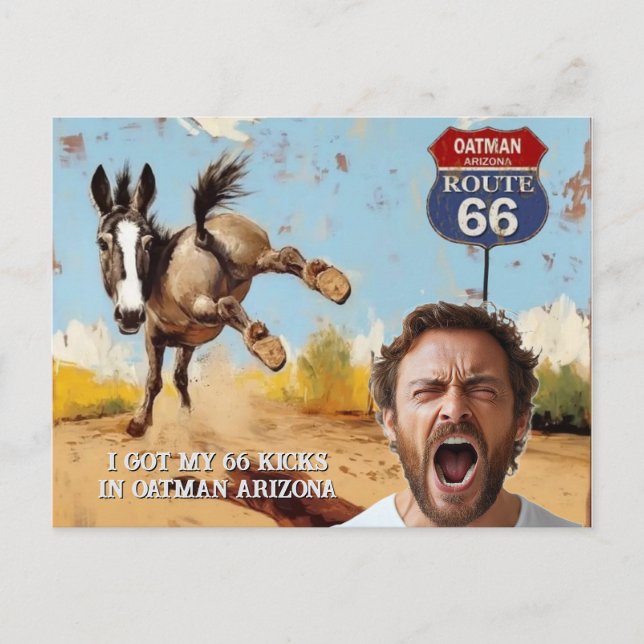 Cartão Postal sua foto, chutes, arizona de atleta, burro (Frente)