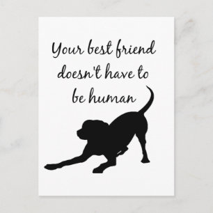 Cartão Postal Sua Melhor Amiga Inspiração, Pet Dog, Cota Arte
