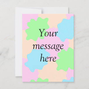Cartão Postal Sua mensagem aqui adicionar texto nome boho colori