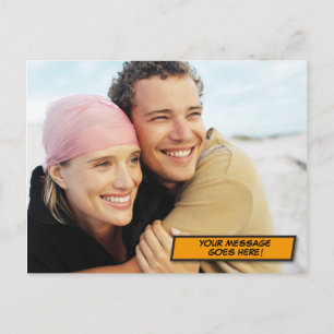 Cartão Postal Sua Mensagem Foto Diversão Arte Pop de Quadrinhos 