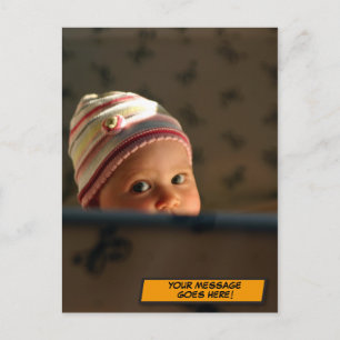 Cartão Postal Sua Mensagem Foto Diversão Arte Pop de Quadrinhos 