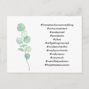 Cartão Postal Suas 12 Hashtags mais importantes Eucalyptus adiar