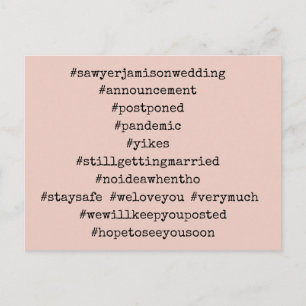 Cartão Postal Suas 12 Hashtags Mais Importantes Pôs Pós-Casament