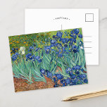 Cartão Postal Subidas | Vincent Van Gogh<br><div class="desc">Irrises (1889) do artista poste-impressionista holandês Vincent Van Gogh. A pintura paisagística original é um óleo na canvas mostrando um jardim de flores floridas da íris. Use as ferramentas de design para adicionar texto personalizado ou personalizar a imagem.</div>