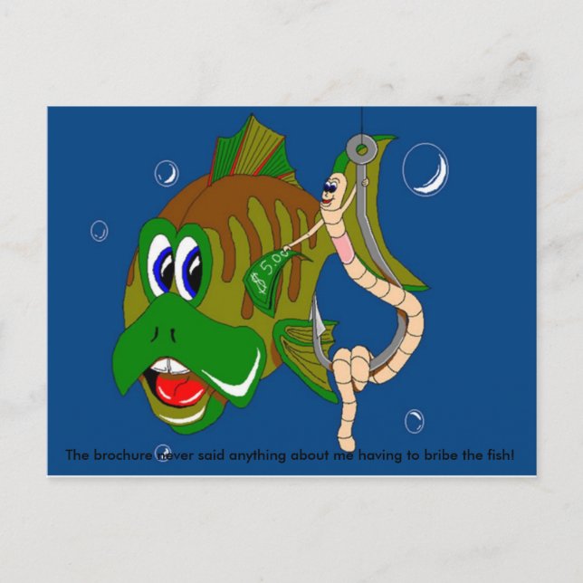 Cartão Postal Subir o peixe (Frente)