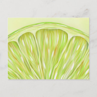 Cartão Postal "Sublime" macro lime slice postcard