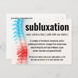 Cartão Postal Subluxação Recall/Reativação da Chiroprática