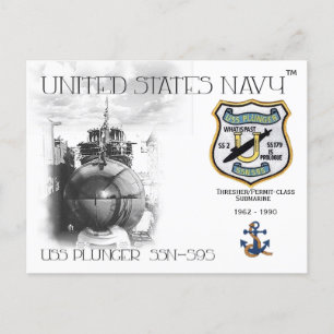 CARTÃO POSTAL SUBMARINO do Êmbolo ssn- 595