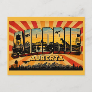 Cartão Postal Subúrbio de Crescimento Rápido Airdrie Alberta