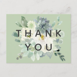 Cartão Postal Succulent Greenerent Obrigado