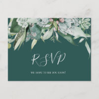 Succulent Greenery | RSVP de Solicitação de Música