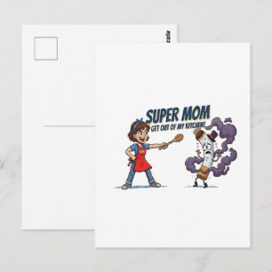 Cartão Postal Sucesso da Super Mamãe em Parar de Fumar