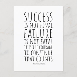 Cartão Postal Sucesso Não É Final, Falha Não É Fatal