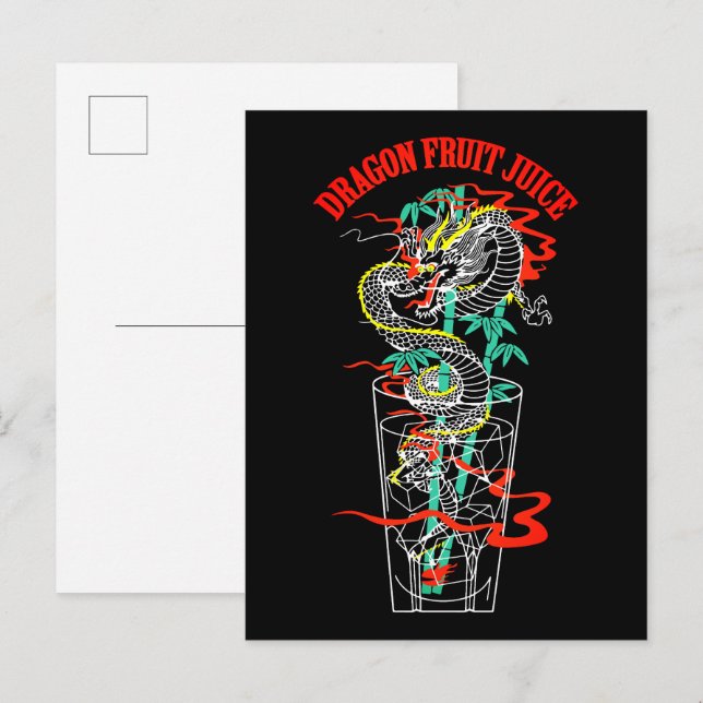 Cartão Postal Suco de Fruta do Dragão (Frente/Verso)