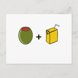 Cartão Postal Suco de Oliva Eu Te Amo