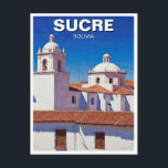 Cartão Postal Sucre Bolivia Viagem<br><div class="desc">Sucre, a capital constitucional da Bolívia, é uma cidade de elegância colonial e significância histórica, muitas vezes conhecida como "Cidade Branca" devido a seus bem preservados edifícios lavados de madeira. Escondido num vale a cerca de 2.800 metros de altitude (9.200 pés), o Sucre apresenta um clima ameno e um cenário...</div>
