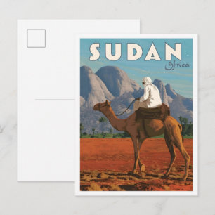 Cartão Postal Sudão África Viagem Vintage
