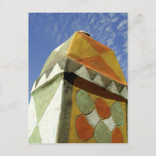 Cartão Postal Sudão, Norte (Nubia), Telhado Decorado