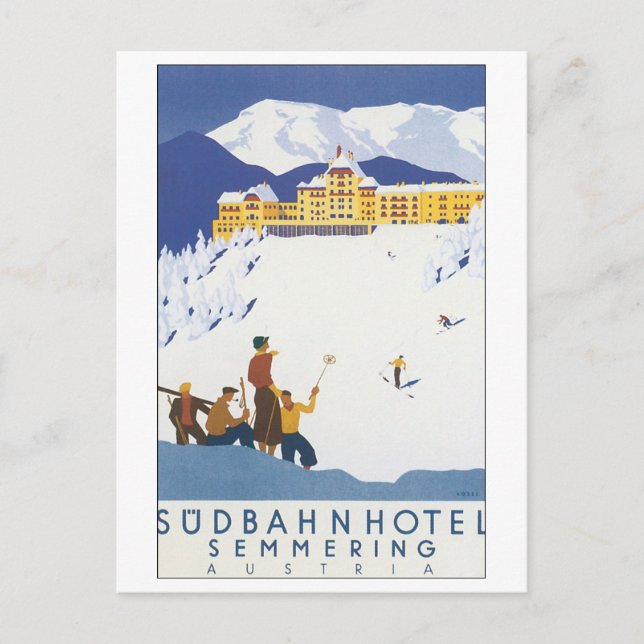 Cartão Postal Sudbahn Hotel Semmering Áustria (Frente)