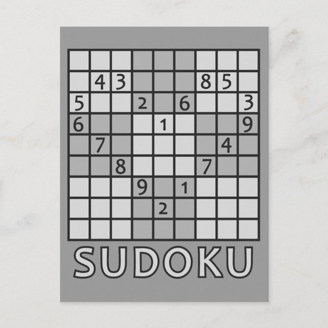 Cartão postal SUDOKU (Frente)