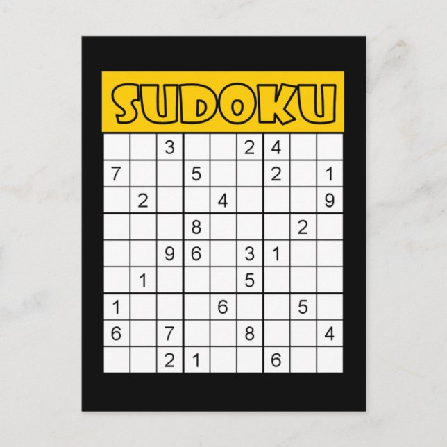 Cartão Postal Sudoku Card (Frente)