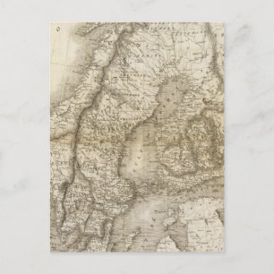 Cartão Postal Suecia, Dinamarca, Noruega