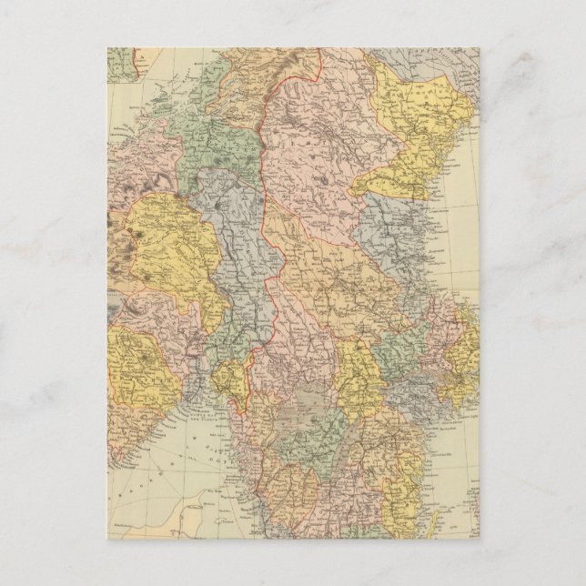 Cartão Postal Suecia, Noruega (Frente)