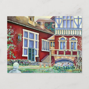 Cartão Postal Suecia, paisagem tradicional