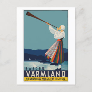 Cartão Postal Suecia Vintage