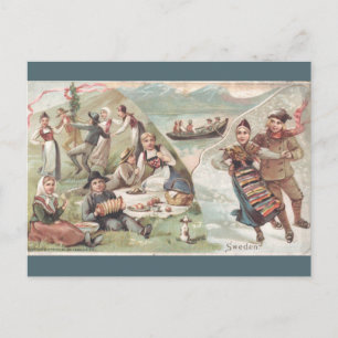 Cartão Postal Suécia Vintage