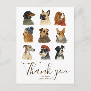 Cartão Postal Suéteres Aconchegantes para Amantes de Cães