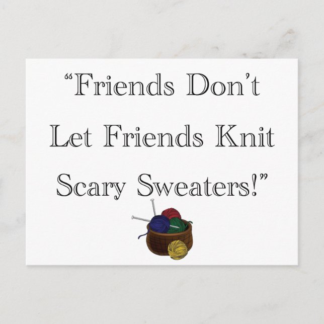 Cartão Postal Suéteres Assustados! (Frente)