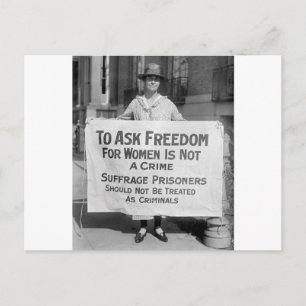 Cartão Postal Suffragette para Alice Paul, 1917