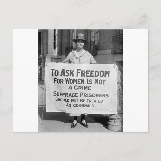 Cartão Postal Suffragette para Alice Paul, 1917 (Frente)