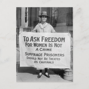 Cartão Postal Suffragette para Alice Paul, 1917