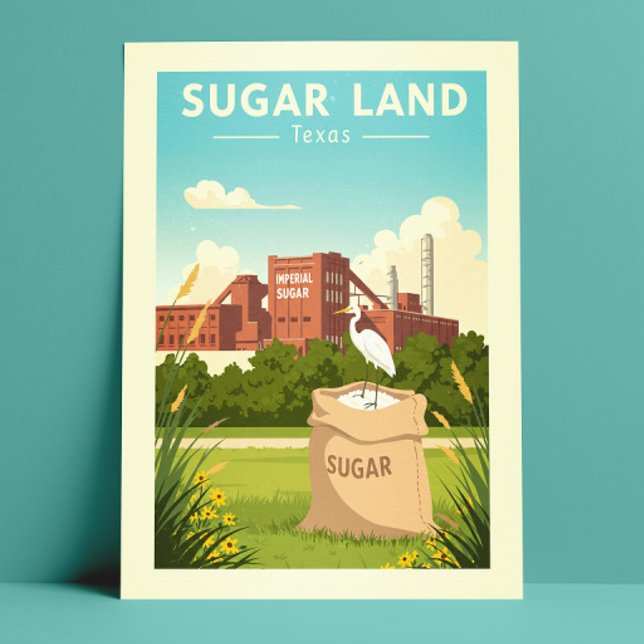 Cartão Postal Sugar Land Texas Antigo (Criador carregado)