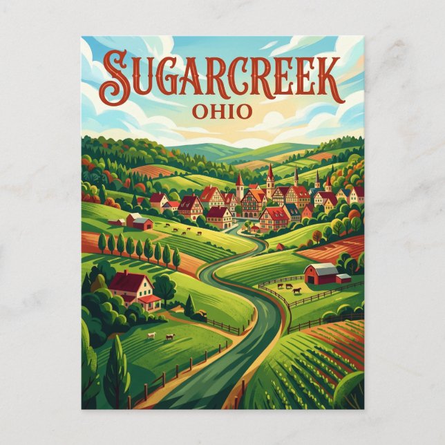 Cartão Postal Sugarcreek EUA (Frente)