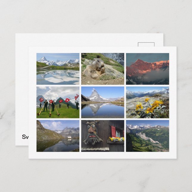 Cartão Postal Suíça (Frente/Verso)
