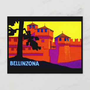 Cartão Postal suiça Bellinzona 1925