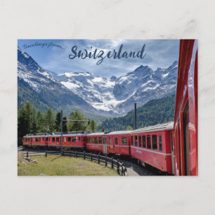 Cartão Postal Suiça Bernina Express