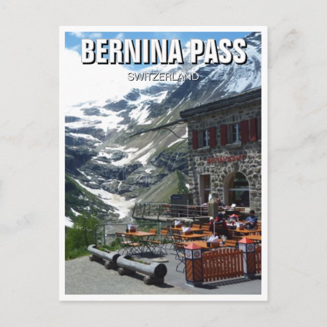 Cartão Postal Suiça Bernina Pass (Frente)