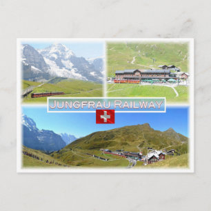 Cartão Postal SUIÇA CH - Caminho de Jungfrau -