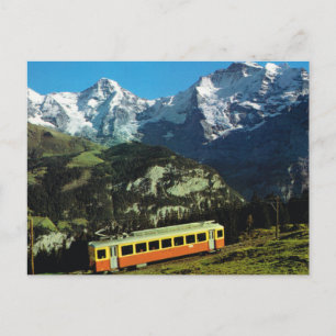 Cartão Postal Suiça, Comboio para Jungfraujoch, o montante máxim