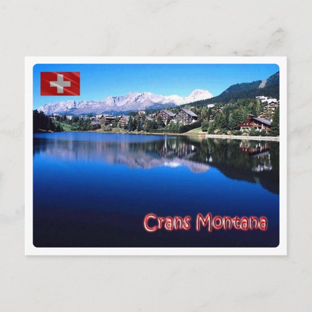 Cartão Postal Suiça - Crans Montana - (Frente)