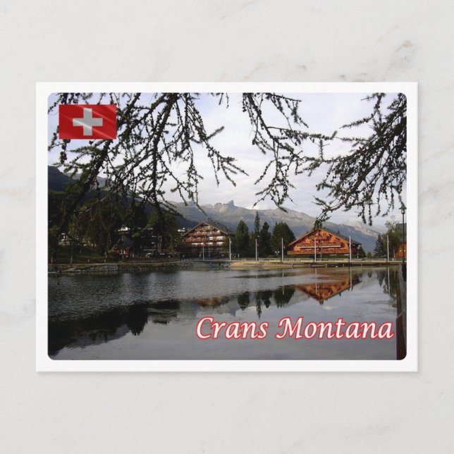 Cartão Postal Suiça - Crans Montana - (Frente)