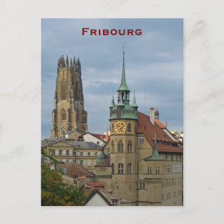 Cartão Postal Suiça de Arquitetura de Fribourg