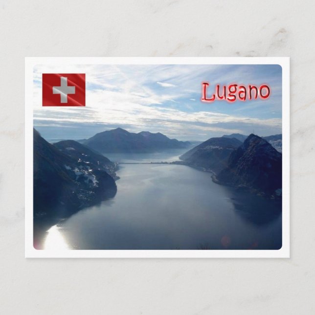 Cartão Postal Suiça - Lugano - (Frente)